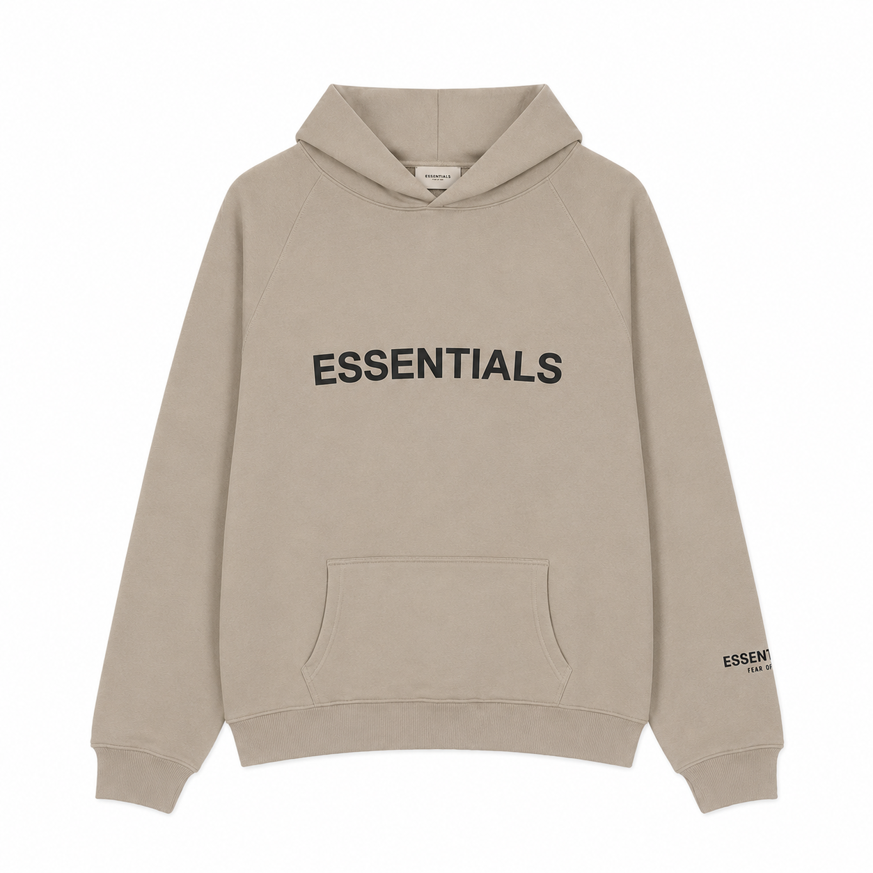 AMBERELLE Side Logo Oversized Fleece Hoodie in cream