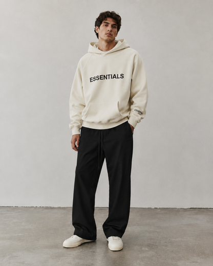 AMBERELLE Side Logo Oversized Fleece Hoodie in black