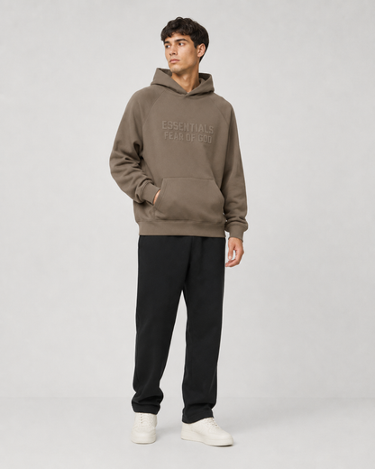 AMBERELLE FW23 Tonal Logo Fleece Hoodie in green