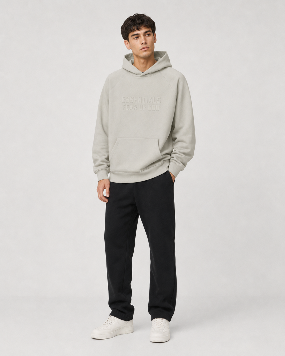 AMBERELLE FW23 Tonal Logo Fleece Hoodie in brown