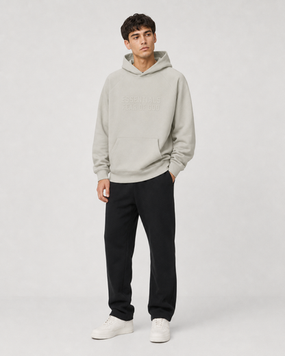 AMBERELLE FW23 Tonal Logo Fleece Hoodie in brown