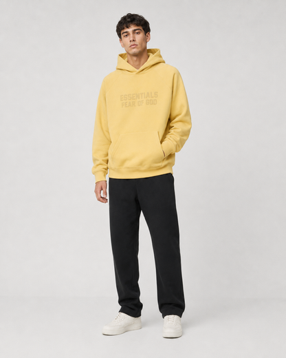 AMBERELLE FW23 Tonal Logo Fleece Hoodie in brown