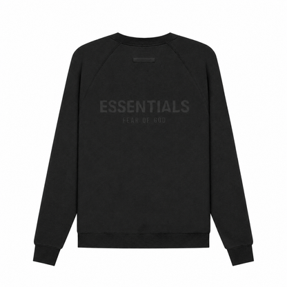 AMBERELLE Back Logo Raglan Crewneck Sweatshirt in taupe