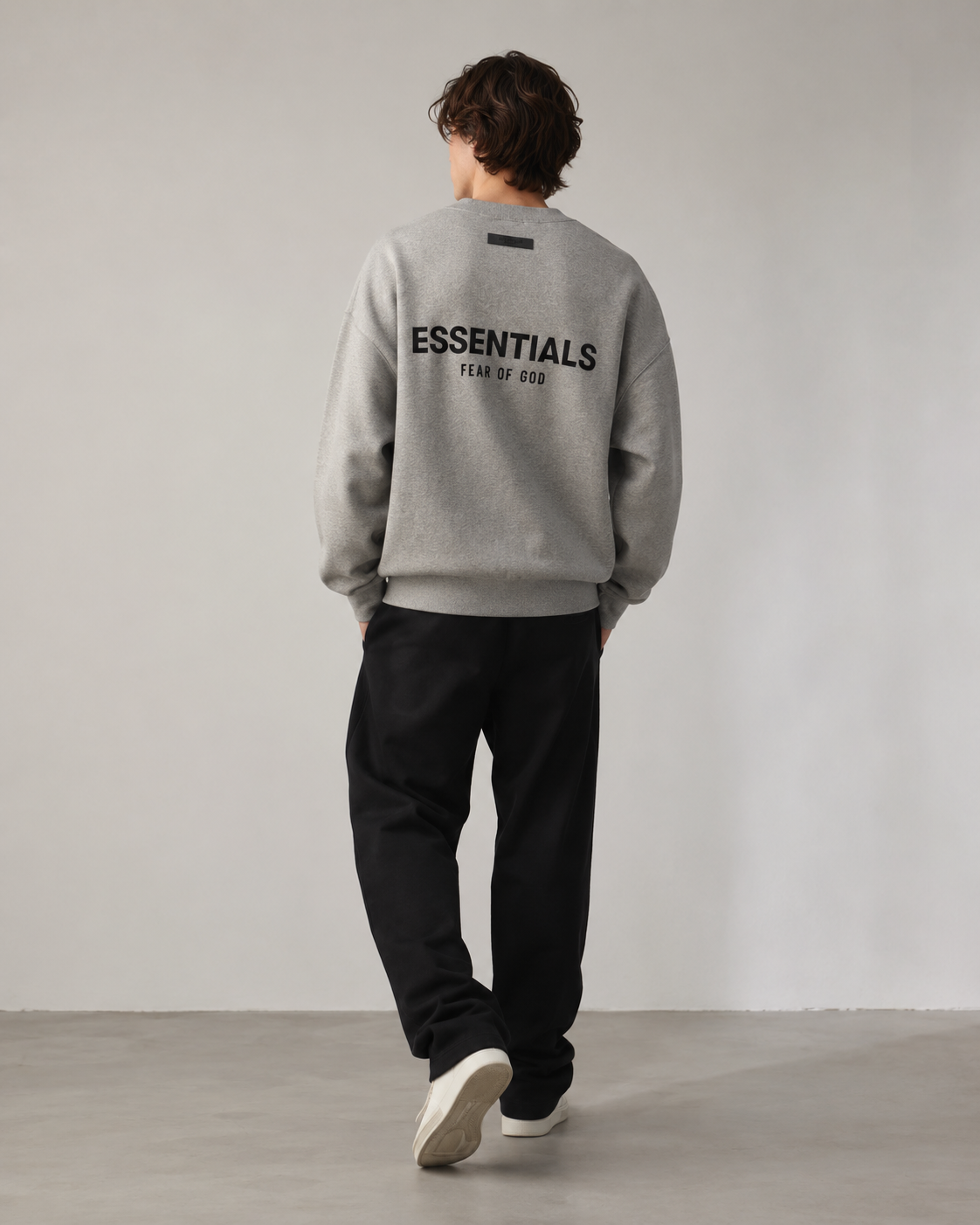 AMBERELLE Back Logo Long Sleeve Sweatshirt in gray