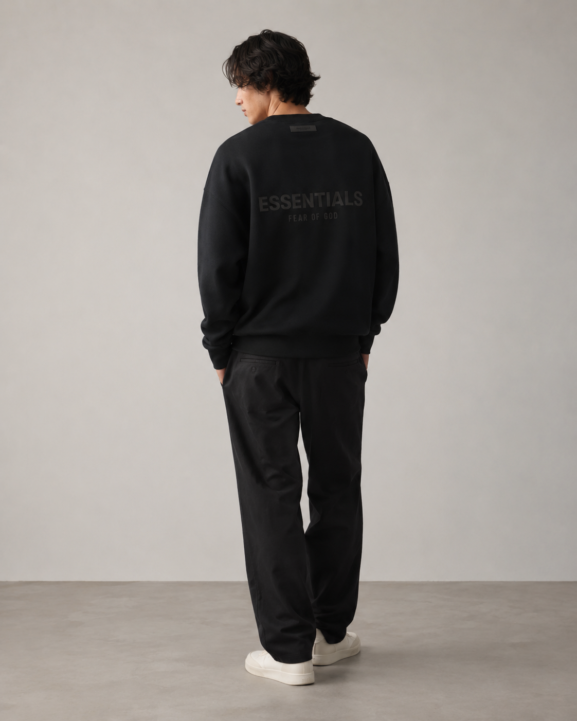 AMBERELLE Back Logo Long Sleeve Sweatshirt in black