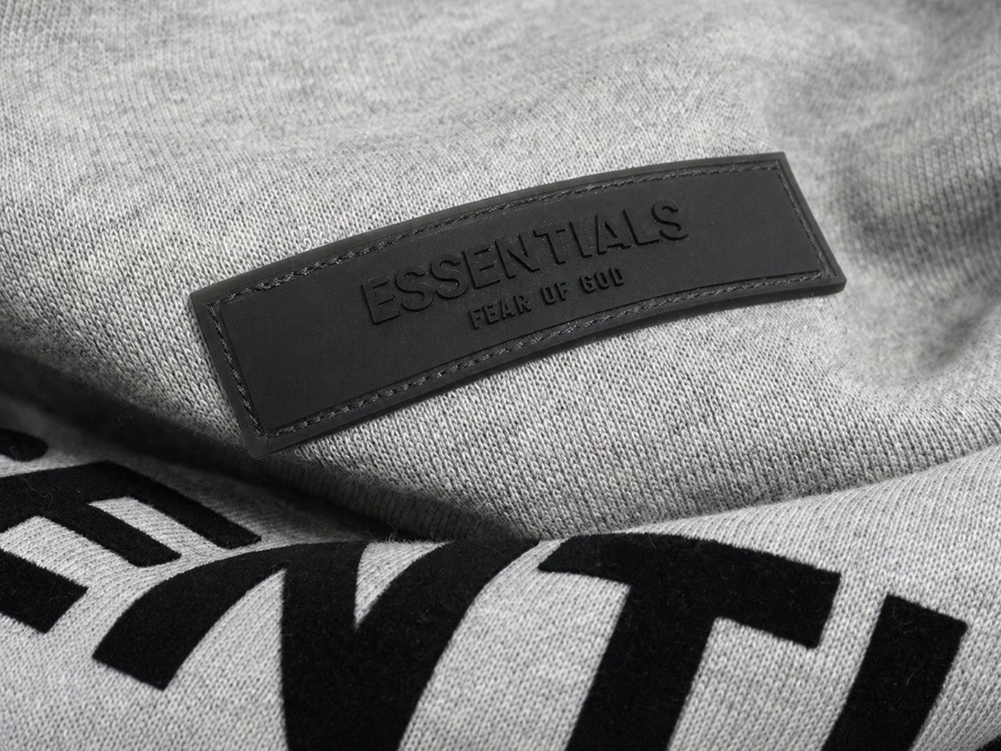 AMBERELLE Back Logo Long Sleeve Sweatshirt in beige