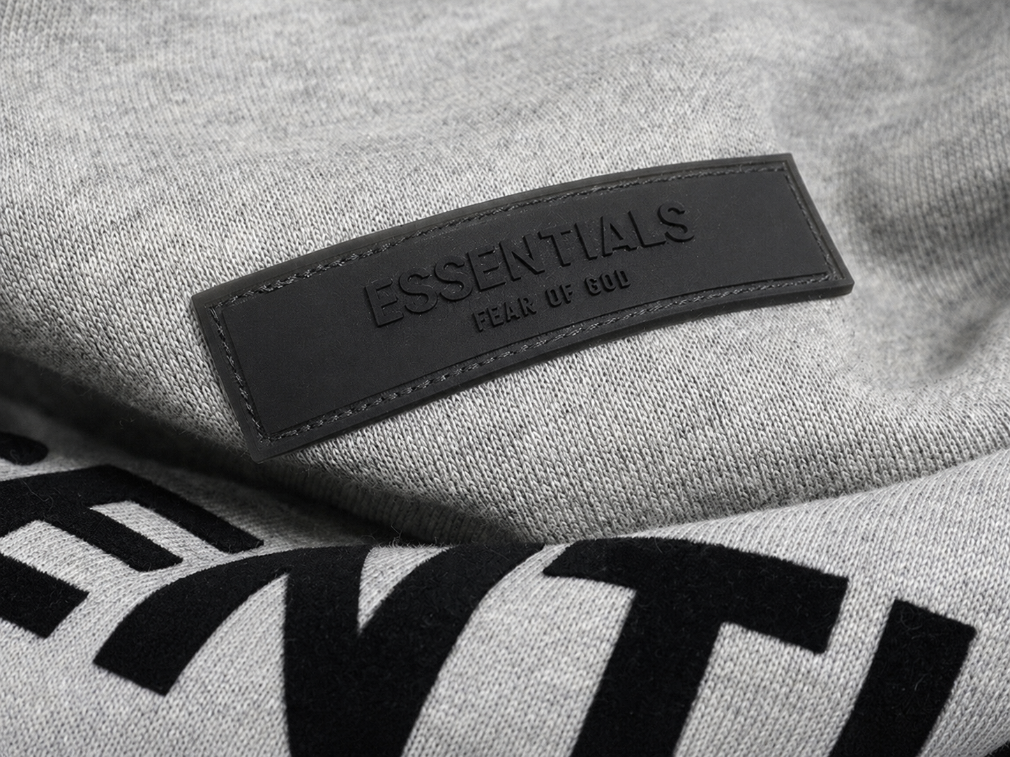 AMBERELLE Back Logo Long Sleeve Sweatshirt in beige