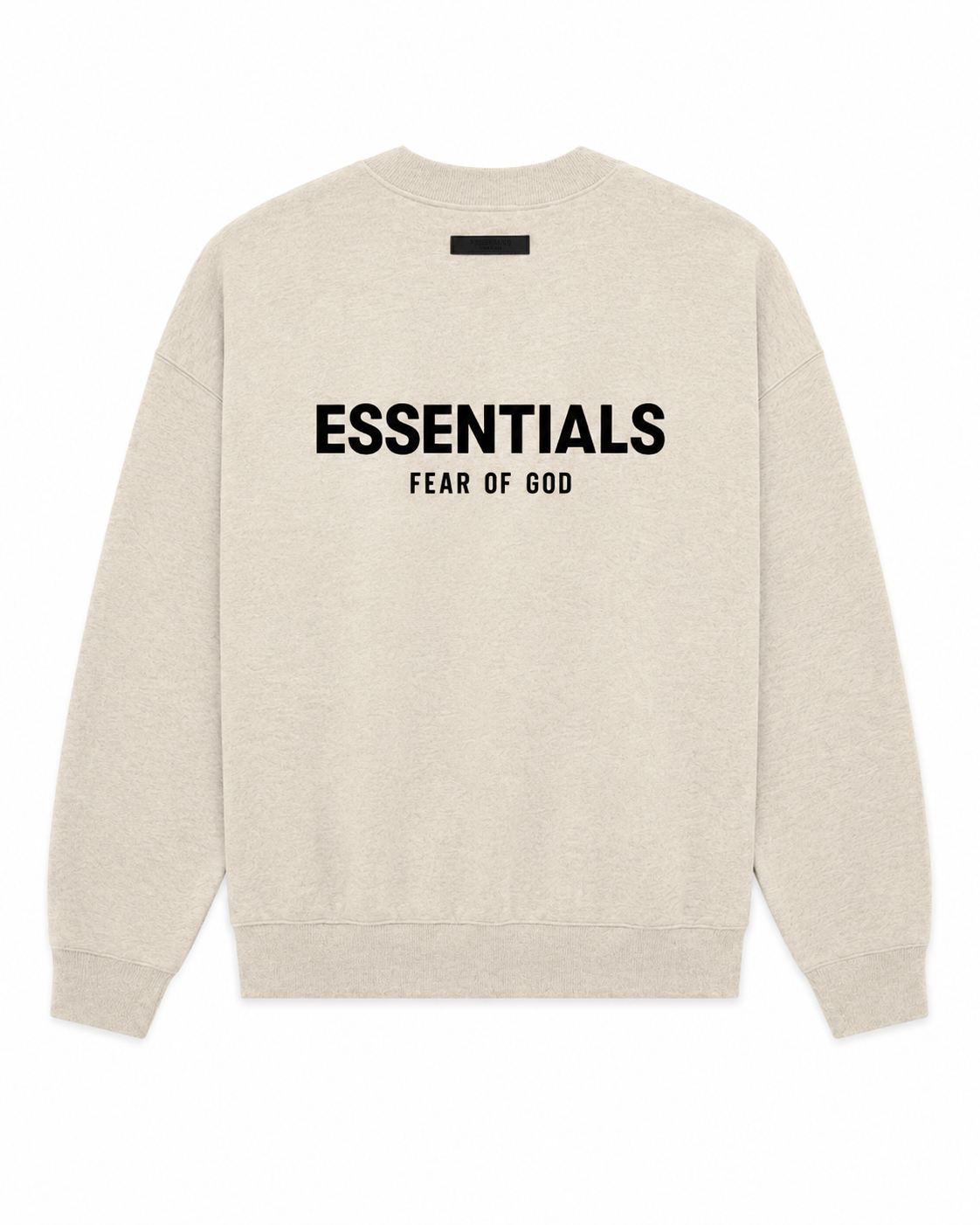 AMBERELLE Back Logo Long Sleeve Sweatshirt in beige