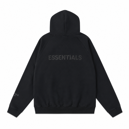 AMBERELLE Back Logo Fleece Hoodie in taupe
