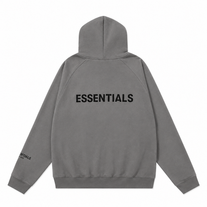AMBERELLE Back Logo Fleece Hoodie in cream