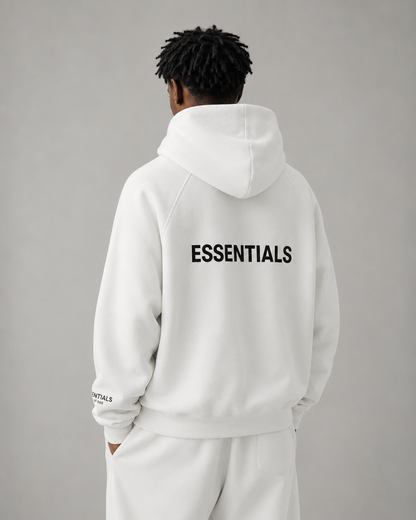 AMBERELLE Back Logo Fleece Hoodie in black