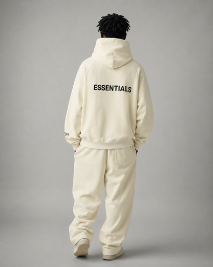 AMBERELLE Back Logo Fleece Hoodie in gray