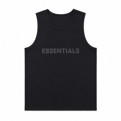 AMBERELLE Core Logo Cotton Tank Top in taupe
