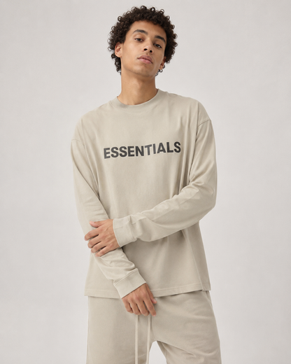 AMBERELLE Core Logo Long Sleeve Tee in gray