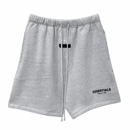 AMBERELLE Flocked Logo Fleece Sweatshorts in black