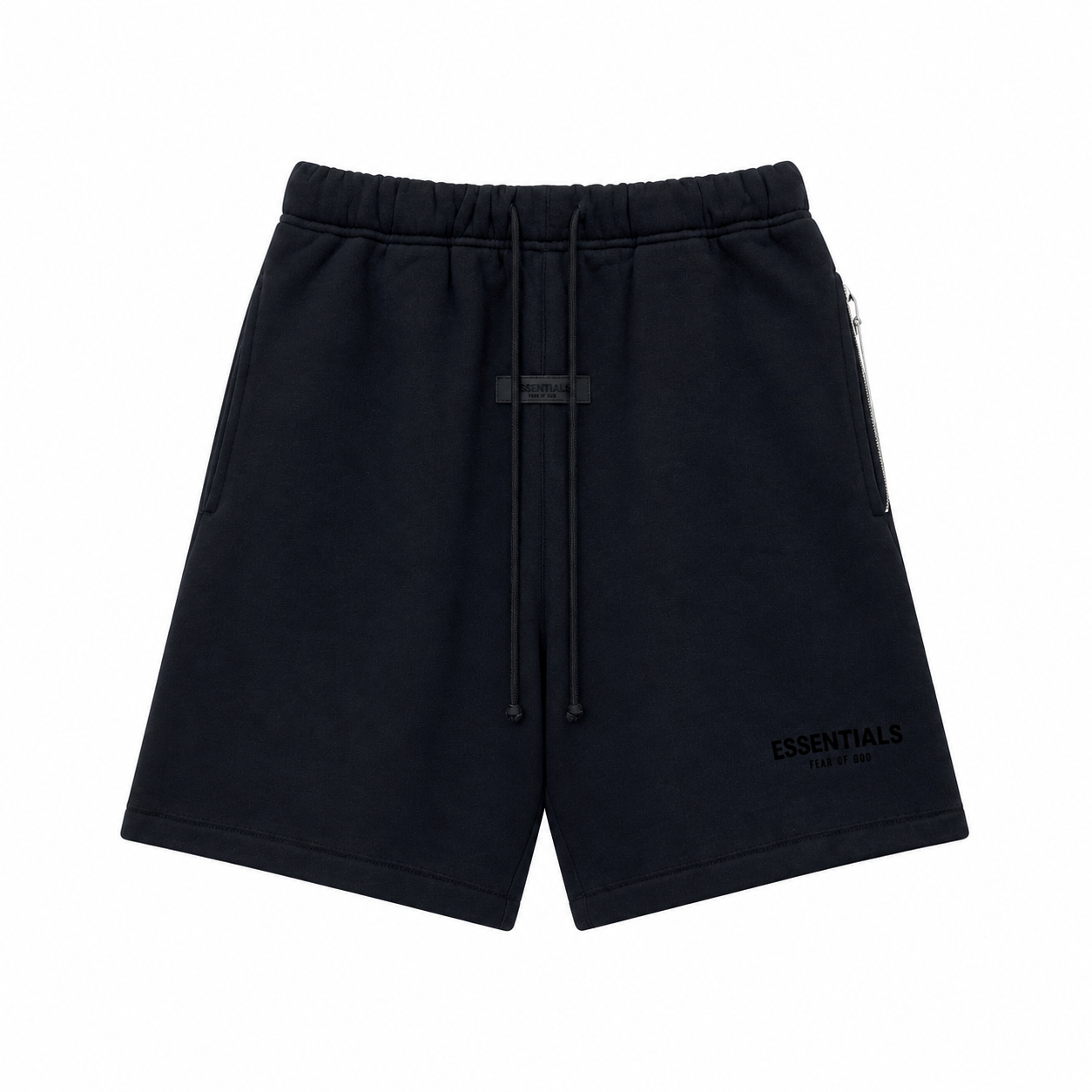 AMBERELLE Flocked Logo Fleece Sweatshorts in black