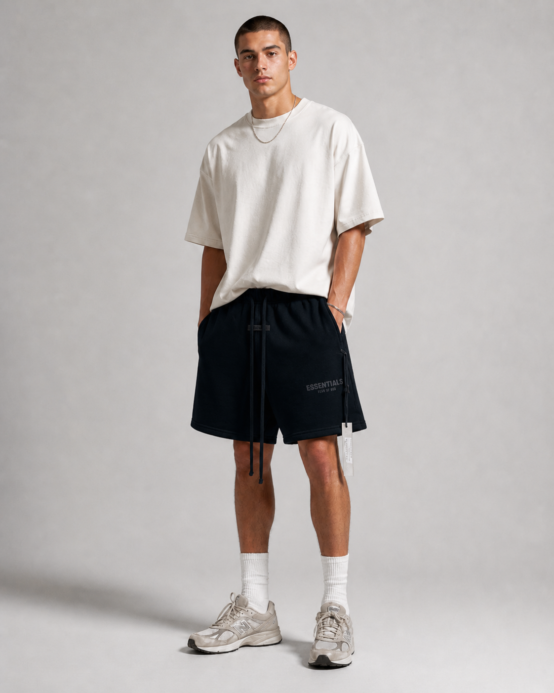 AMBERELLE Buttercream Logo Drawstring Sweatshorts in brown