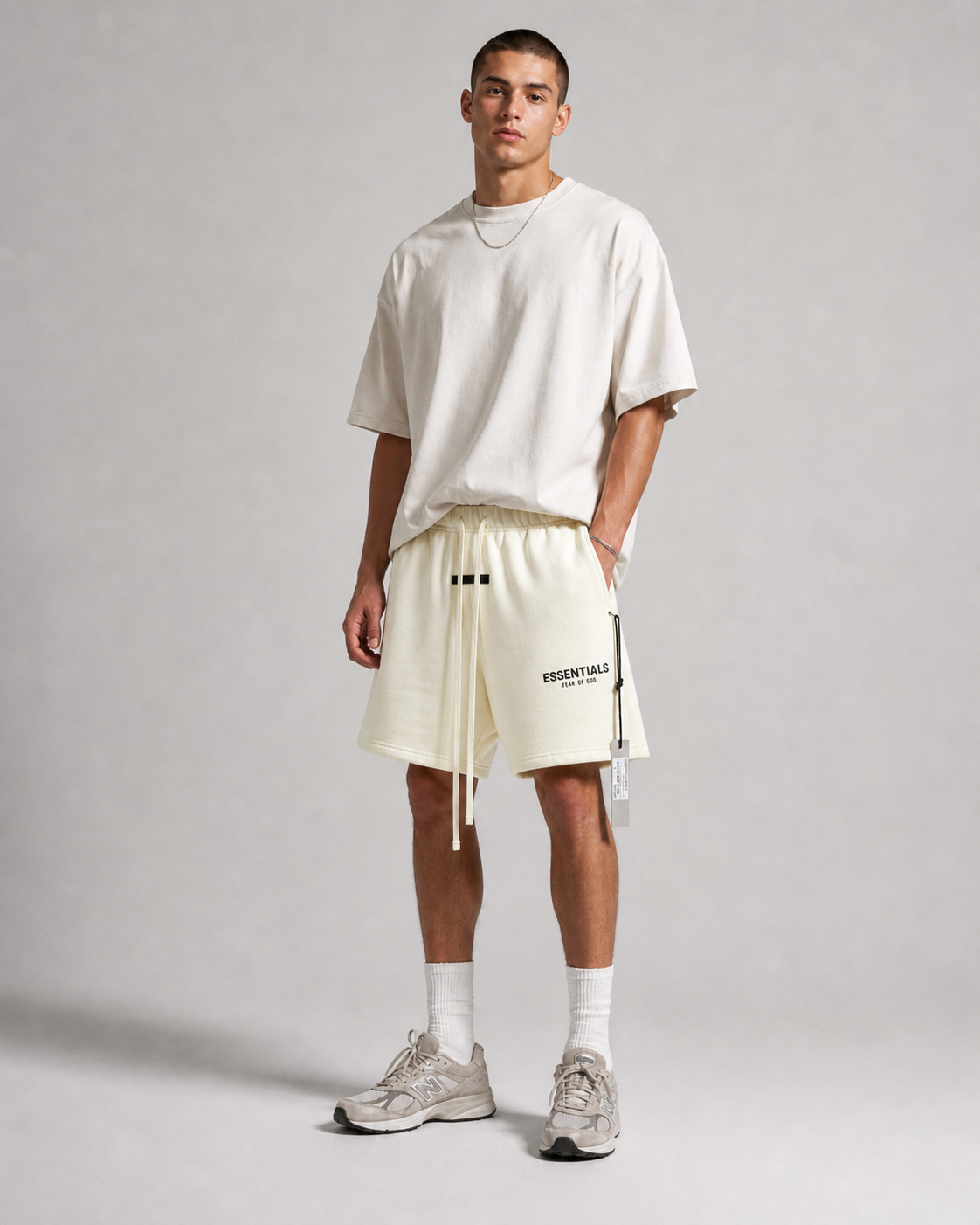 AMBERELLE Buttercream Logo Drawstring Sweatshorts in black