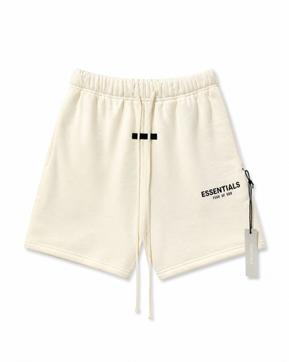 AMBERELLE Buttercream Logo Drawstring Sweatshorts in black