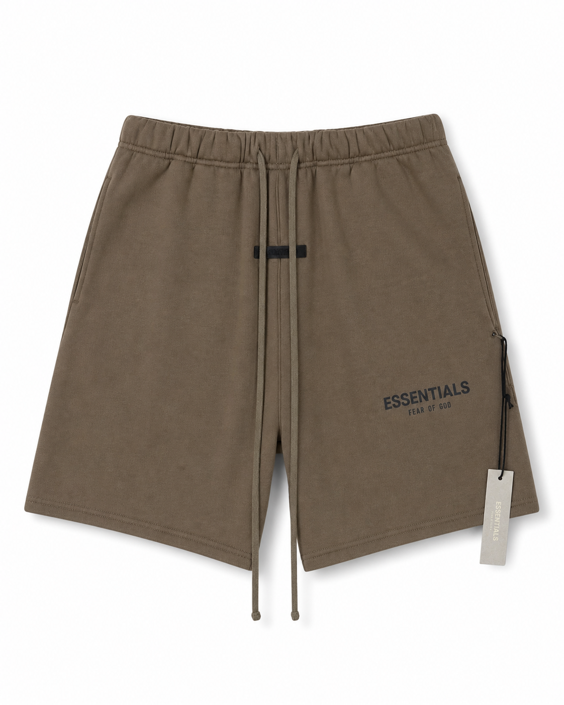 AMBERELLE Buttercream Logo Drawstring Sweatshorts in brown