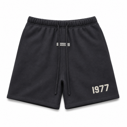 AMBERELLE 1977 Fleece Drawstring Sweatshorts in black