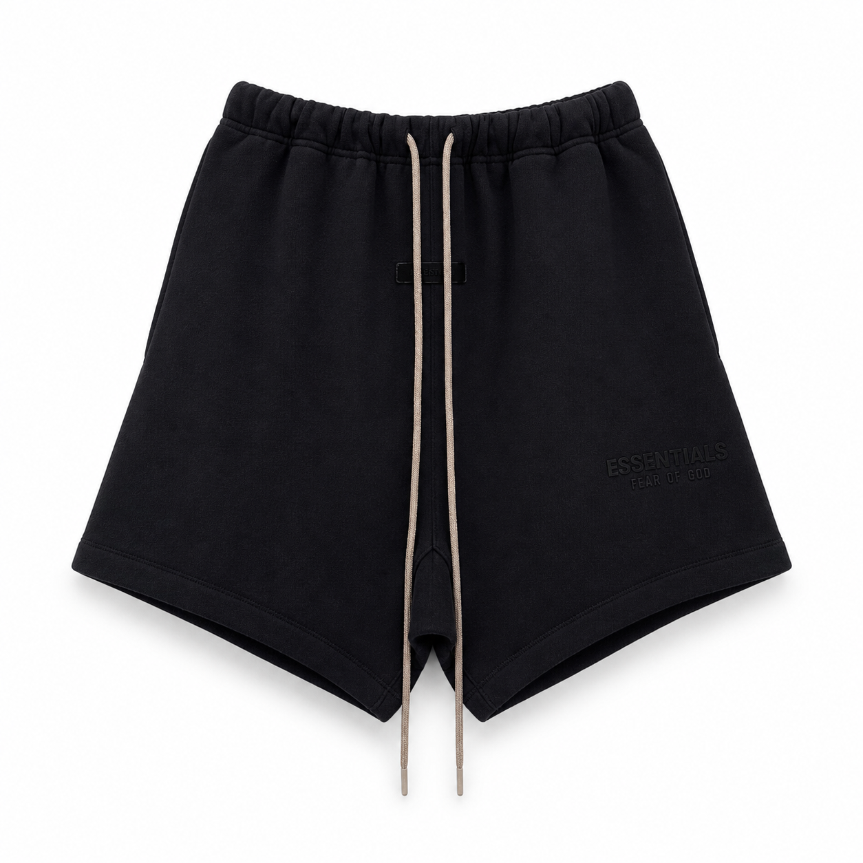AMBERELLE Cloud Plush Logo Sweatshorts in taupe