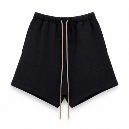 AMBERELLE Cloud Plush Logo Sweatshorts in taupe