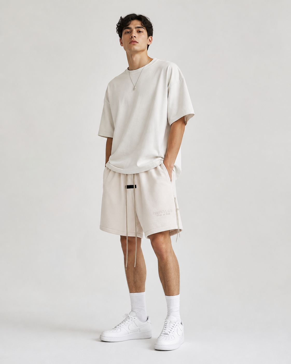 AMBERELLE Cloud Plush Logo Sweatshorts in black