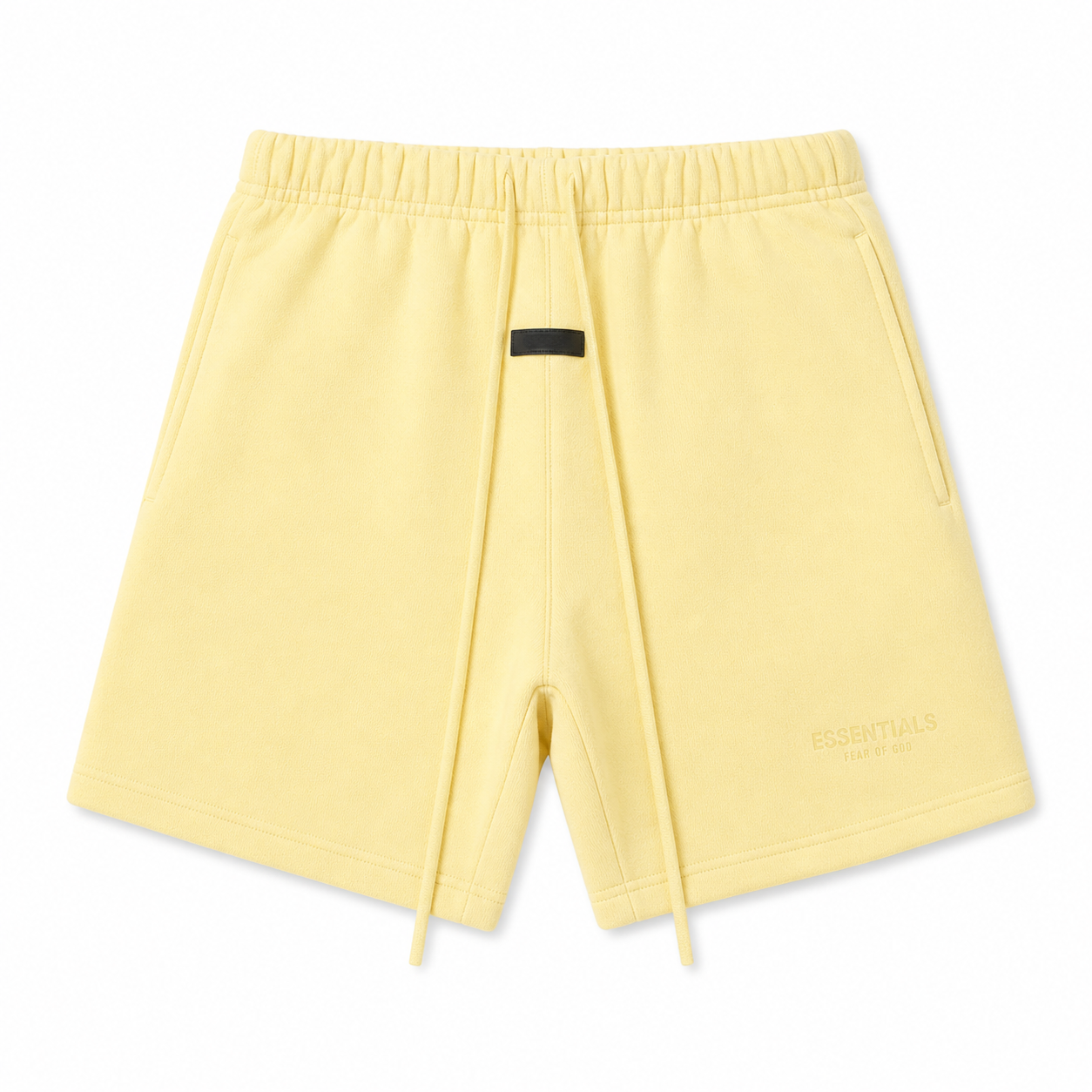 AMBERELLE Double Logo Fleece Drawstring Sweatshorts in orange