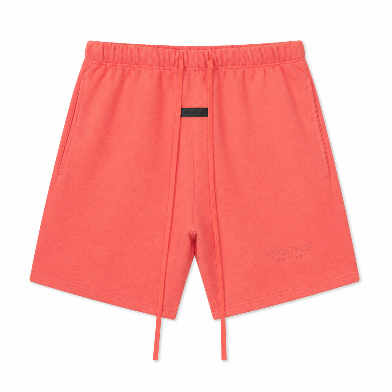 AMBERELLE Double Logo Fleece Drawstring Sweatshorts in orange