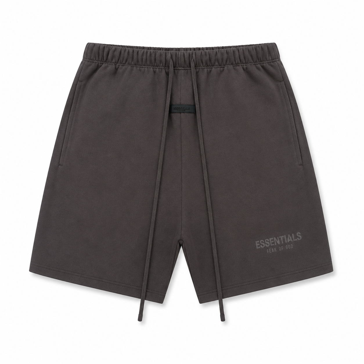 AMBERELLE Double Logo Fleece Drawstring Sweatshorts in yellow