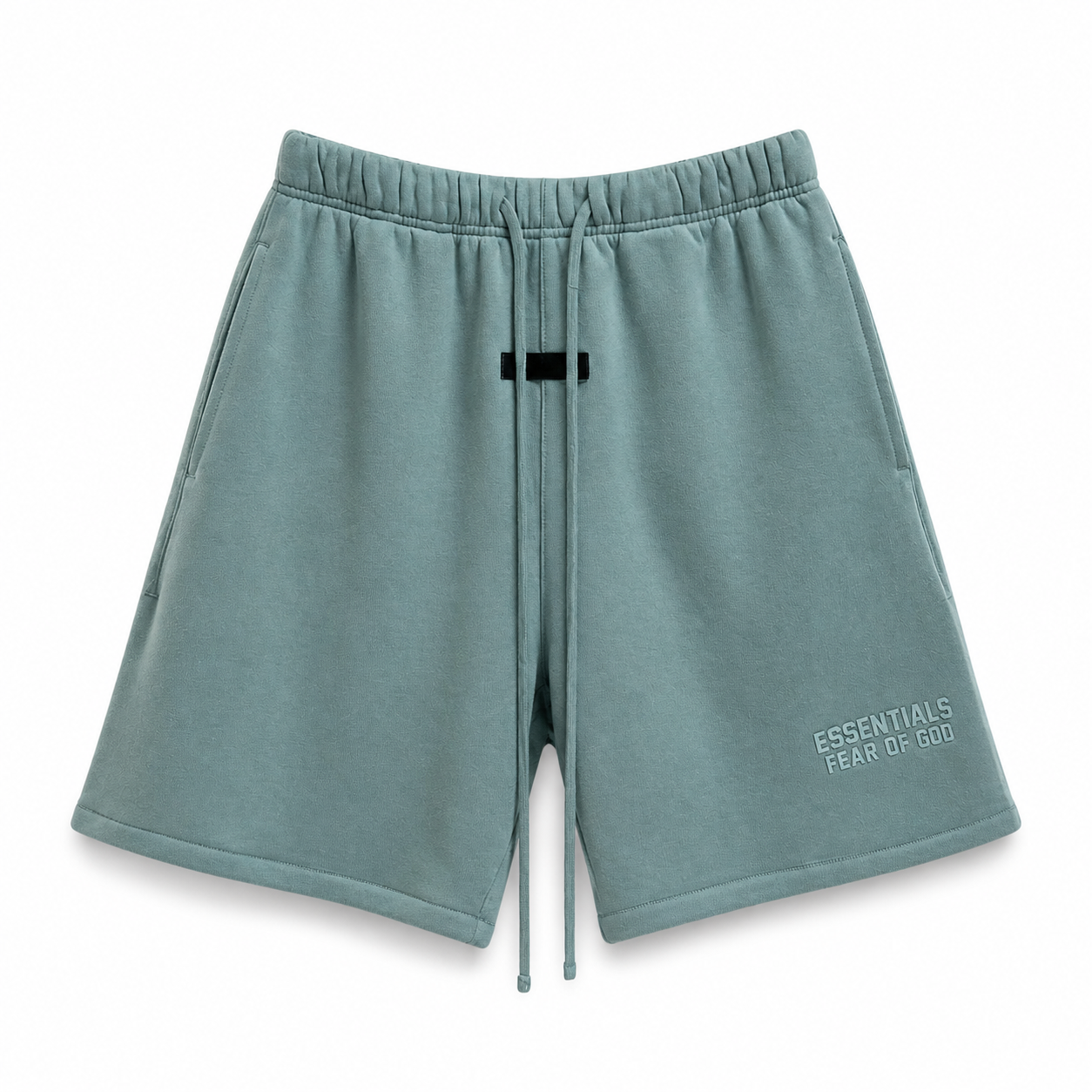 AMBERELLE Silicone Logo Fleece Sweatshorts in dark taupe