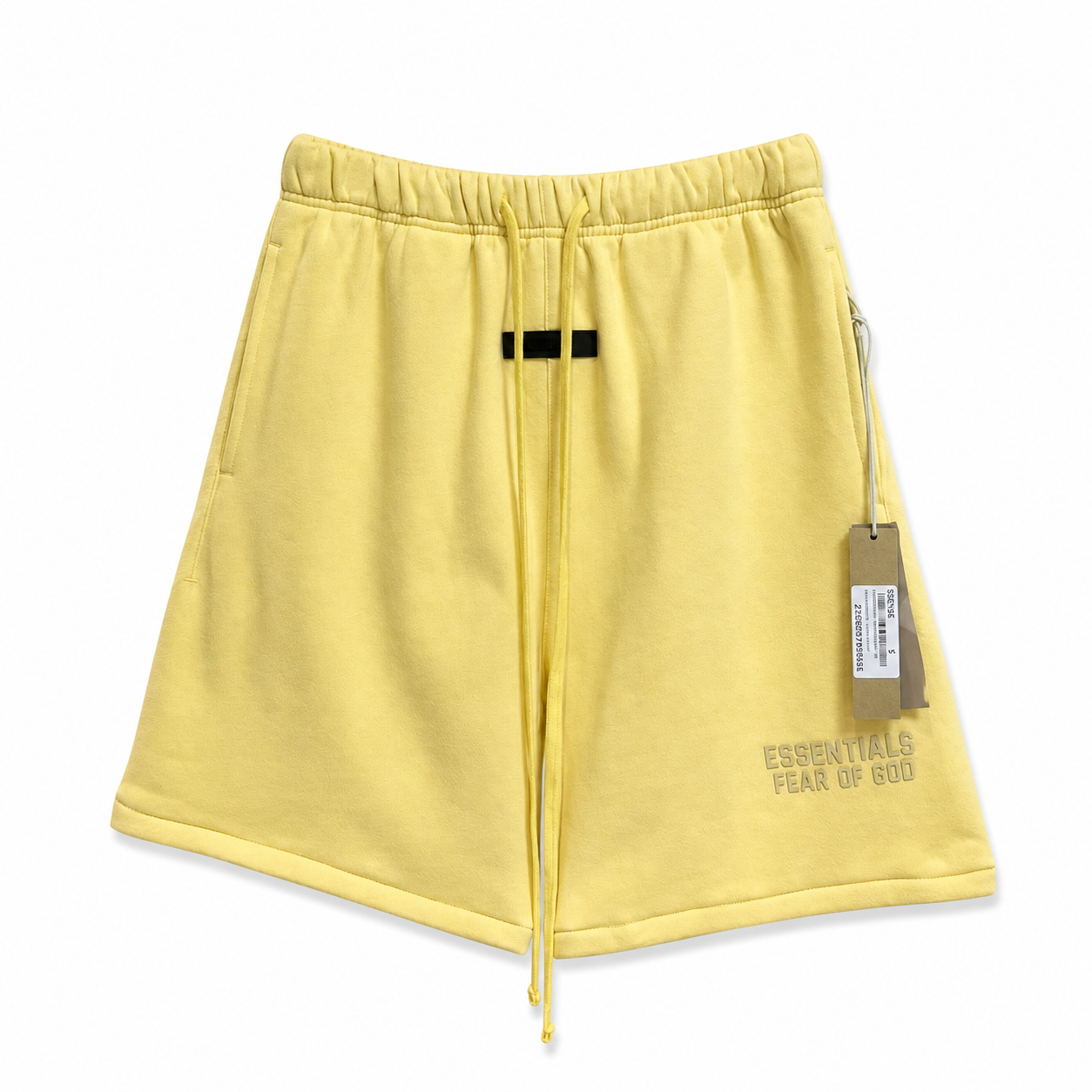 AMBERELLE Silicone Logo Fleece Sweatshorts in yellow