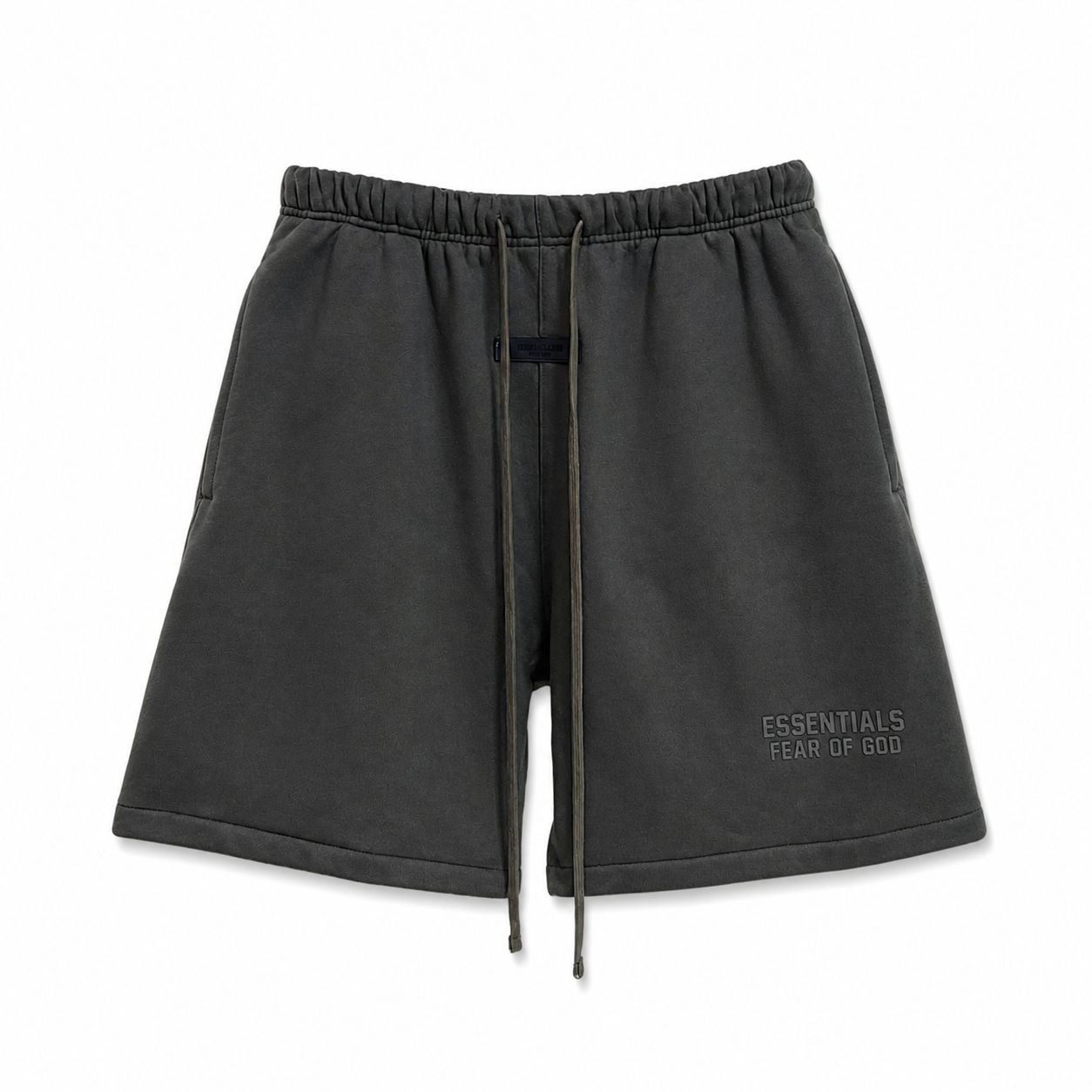AMBERELLE Silicone Logo Fleece Sweatshorts in light heather grey
