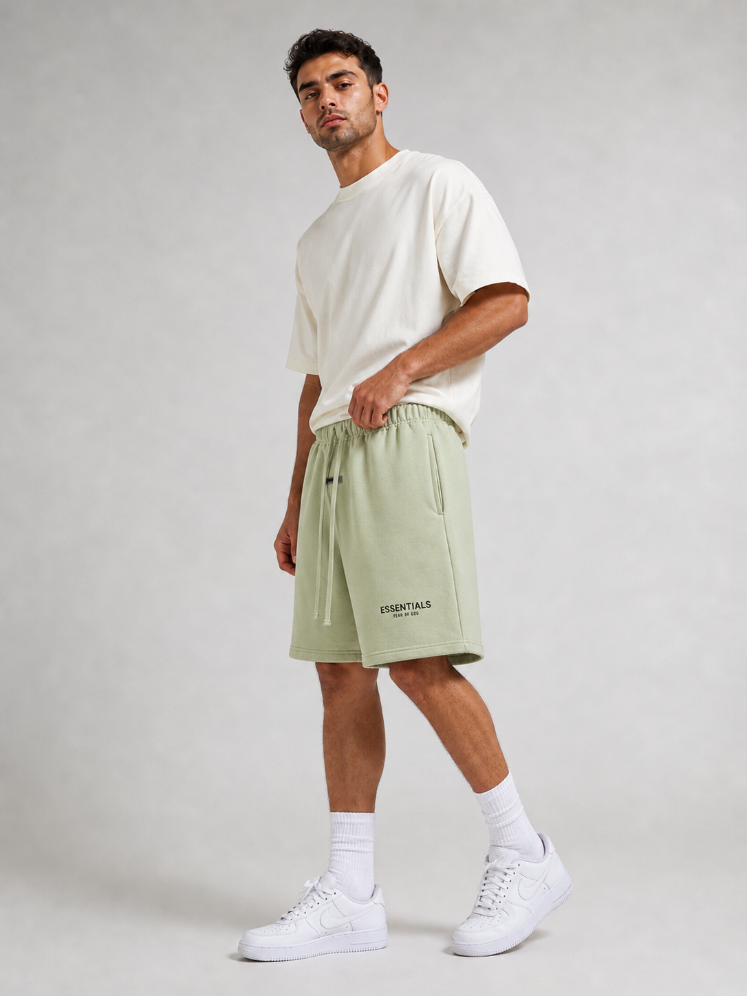 AMBERELLE Relaxed Fleece Sweatshorts in green