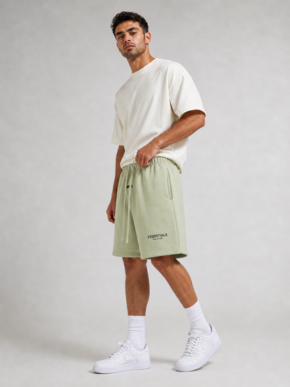 AMBERELLE Relaxed Fleece Sweatshorts in green
