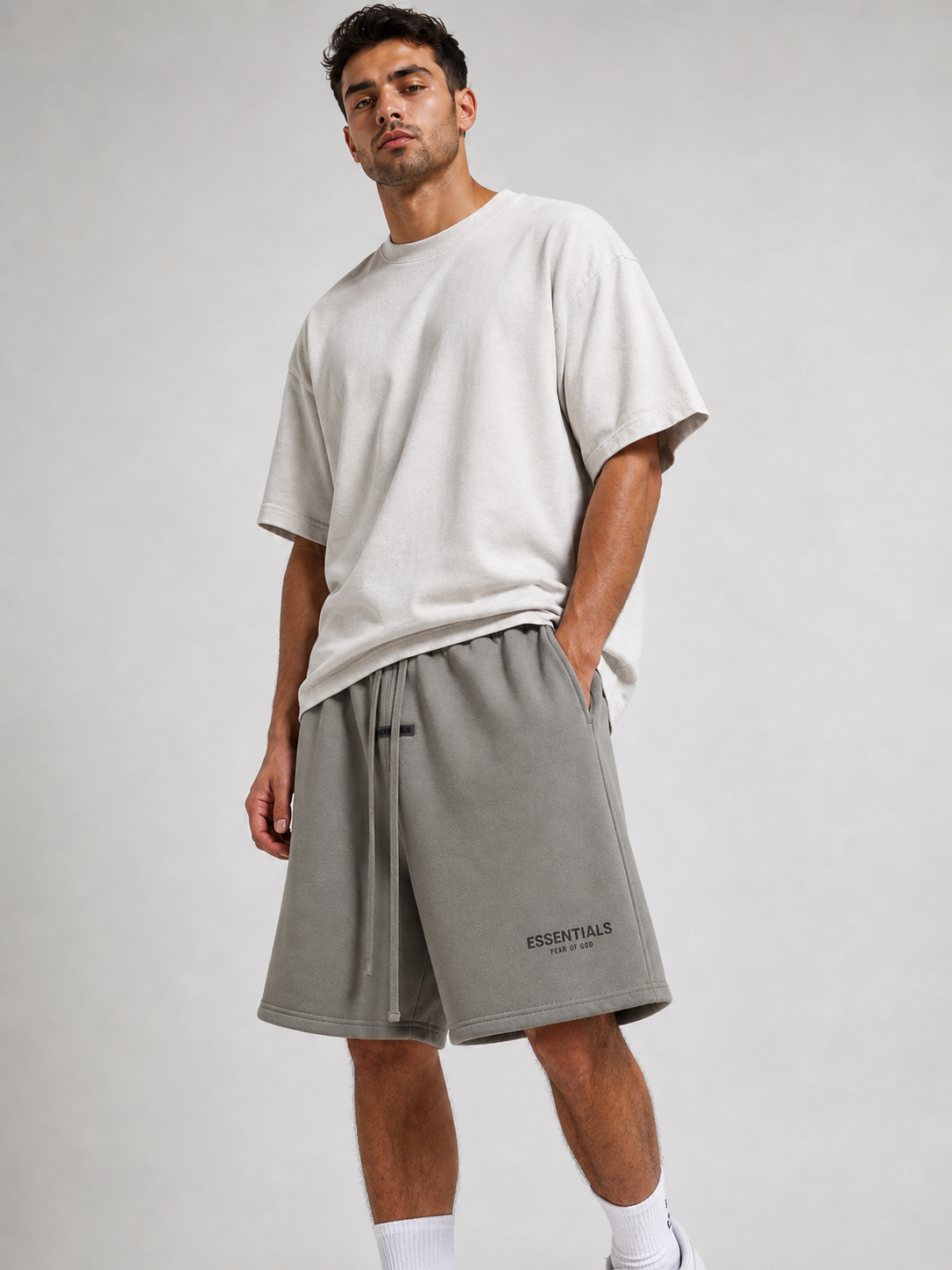 AMBERELLE Relaxed Fleece Sweatshorts in black