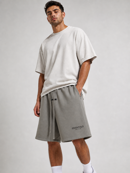 AMBERELLE Relaxed Fleece Sweatshorts in black