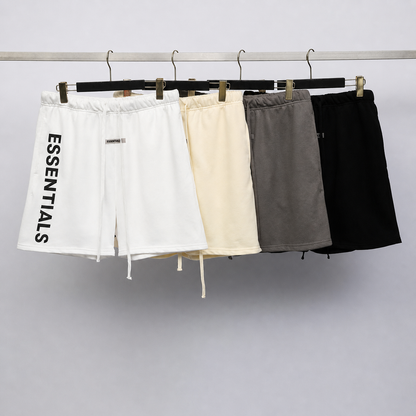 AMBERELLE Vertical Logo Fleece Sweatshorts in gray