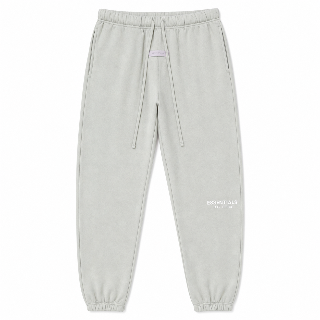 AMBERELLE Core Logo Fleece Joggers in light heather grey