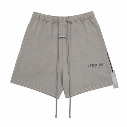 AMBERELLE Multi-Color Logo Fleece Sweatshorts in cream