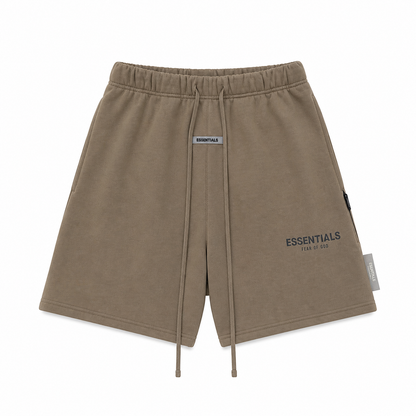 AMBERELLE Multi-Color Logo Fleece Sweatshorts in white