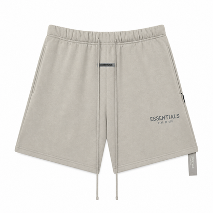 AMBERELLE Multi-Color Logo Fleece Sweatshorts in white