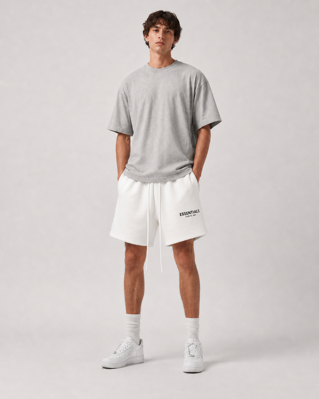 AMBERELLE Multi-Color Logo Fleece Sweatshorts in black