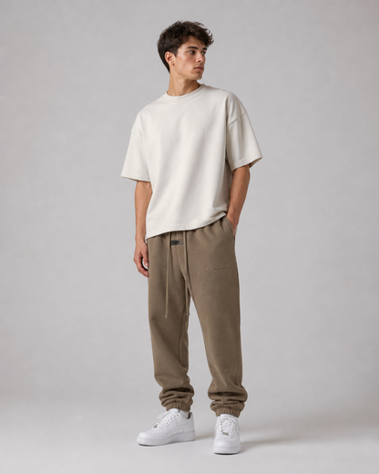 AMBERELLE Multi-Color Fleece Joggers in yellow