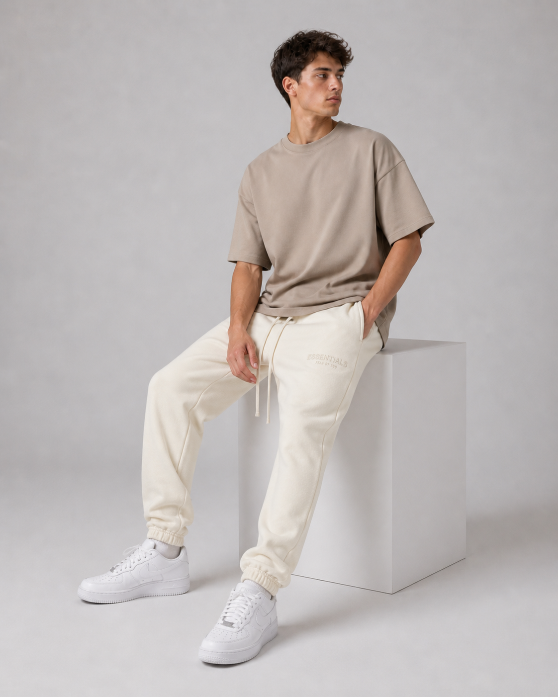 AMBERELLE Multi-Color Fleece Joggers in yellow