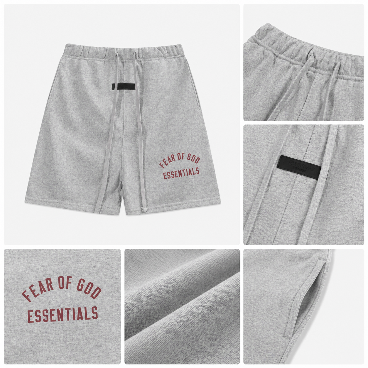 AMBERELLE Campus Micro Logo Sweatshorts in light heather grey