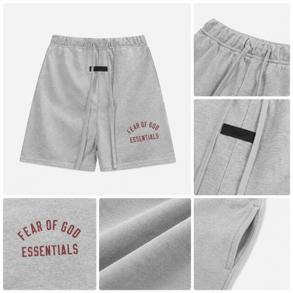 AMBERELLE Campus Micro Logo Sweatshorts in light heather grey