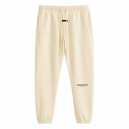 AMBERELLE 21FW Logo Fleece Joggers in beige
