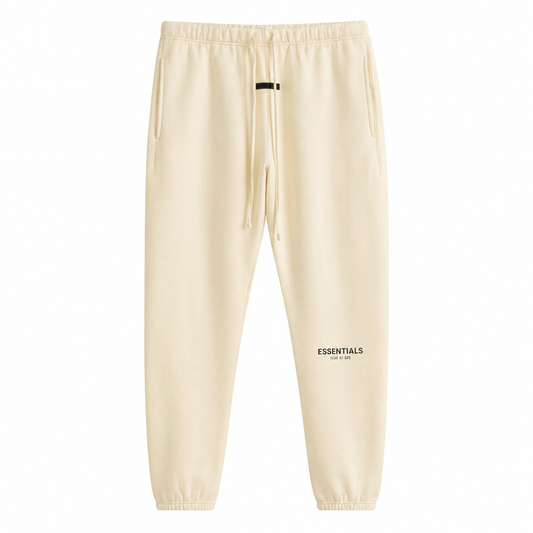AMBERELLE 21FW Logo Fleece Joggers in beige